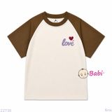  H2 Áo Thun Raplang Tay Ngắn LOVE (26-65kg) 