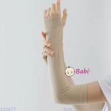  Găng Tay Ống Chống Nắng Màu Trơn Đơn Giản 