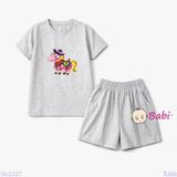  Bộ Bé Gái Tay Ngắn Quần Đùi In Chú Ngựa (20-55kg) 