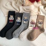  Set 5 Tất Gấu Cổ Cao Xinh Xắn (Trên 6 tuổi) 