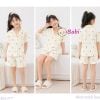  (vàng) Set Bộ Pyjama Mẹ Bé Tay Ngắn Quần Đùi (30-58kg) 