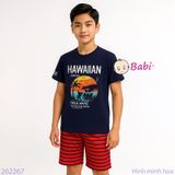 Bộ Tay Ngắn Quần Lửng In Chữ Hawaiian (30-60kg) 