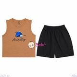  Bộ Thun Sát Nách Bé Trai In Hình Nón (27 -65kg) 
