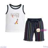 Bộ Bé Trai Sát Nách Quần Lửng In Chữ GAME (10-25kg) 