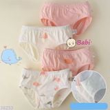  Set 4 Chip Cotton Tam Giác Cho Bé Gái (26-35kg) 