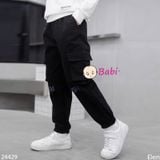  Quần Kaki Túi Hộp Trẻ Em Màu Trơn Sành Điệu (32-48kg) 