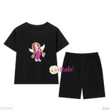  Bộ Bé Gái Tay Ngắn Quần Lửng Bé Tóc Bím M1(20-55kg) 