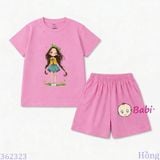  Bộ Bé Gái Tay Ngắn Quần Đùi Bé Cầm Hoa (20-55kg) 