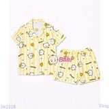  Bộ Pijama Tay Ngắn Quần Đùi Gấu M10 (25-58kg) 