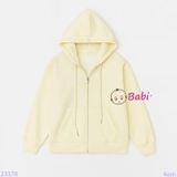  Áo Khoác Chất Cotton 2 Da Trẻ Em Màu Trơn Đơn Giản (17kg - 75kg) 