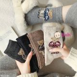  Set 5 Tất Gấu Cổ Cao Xinh Xắn (Trên 6 tuổi) 