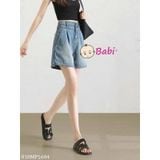  QUẦN SHORT JEAN CẠP CAO FORM XÒE TÔN DÁNG 