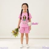  Bộ Bé Gái Tay Ngắn Quần Đùi Bé Cầm Hoa (20-55kg) 