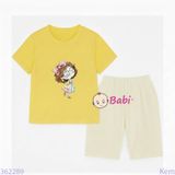  Bộ Bé Gái Tay Ngắn Quần Lửng Bé Nơ Hồng (20-55kg) 