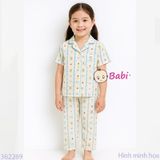  Bộ Pijama Tay Ngắn Quần Dài Họa Tiết Gấu (25-58kg) 
