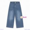  Quần Jeans Suông Dài Trơn Cho Mẹ Và Bé (28kg - 50kg) 