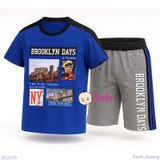  Bộ Tay Ngắn Quần Lửng In Chữ Brookeyn (30-60kg) 