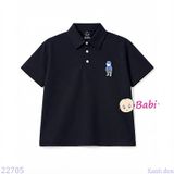  Áo Thun Cổ Trụ Bé Trai Bé Gái Tay Ngắn Hình Đoremon (30-75kg) 