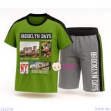  Bộ Tay Ngắn Quần Lửng In Chữ Brookeyn (30-60kg) 