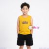  Bộ Thun Sát Nách Bé Trai In Chữ Alo (27 -65kg) 