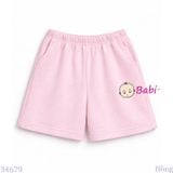  Quần Short Bé Gái Màu Trơn Năng Động (35-60kg) 