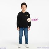  Áo Thun Tay Dài Form Rộng Mini Boss Cho Bé  (17kg-75kg) 