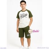  Bộ Thun Bé Trai Tay Ngắn Quần Lửng Chữ FADED (35kg - 60kg) 
