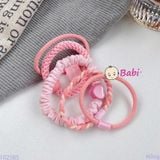  Set 5 Cột Tóc Cho Bé Màu Sắc Dễ Thương 