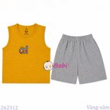  Bộ Thun Sát Nách Bé Trai In Chữ Alo (27 -65kg) 