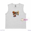  Áo Ba Lỗ Bé Trai Cotton Mát Mẻ Hè Hình Bóng Rổ (27–65kg) 