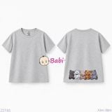  M2 Áo Thun Cotton Bé Trai In Gấu Sau Áo (23-62kg) 