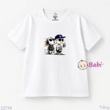  M5 Áo Thun Cotton Bé Trai Hình Cún và Bé (23-62kg) 