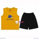  Bộ Thun Sát Nách Bé Trai In Hình Nón (27 -65kg) 