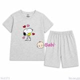  Bộ Thun Cotton Quần Lửng Bé Gái Mặc Hè (30-56kg) 
