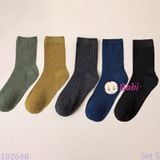  Set 5 Tất Nam Màu Trơn (Freesize) 