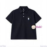  Áo Thun Cổ Trụ Bé Trai Bé Gái Tay Ngắn Hình Gấu (30-75kg) 