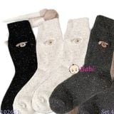  Set 4 Đôi Tất In Cún Dễ Thương (Freesize) 