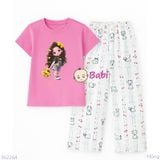  Bộ Tay Ngắn Quần Suông Dài Bé Gái Hoa Vàng (20-72kg) 