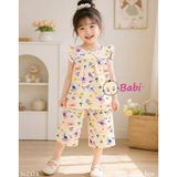  Bộ Tole Lanh Quần Lửng Mẹ Bé (40-58kg) 