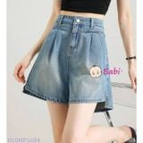  QUẦN SHORT JEAN CẠP CAO FORM XÒE TÔN DÁNG 