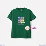  Áo Thun Bé Trai Bé Gái Tay Ngắn Hoạt Hình M1 (23-62kg) 