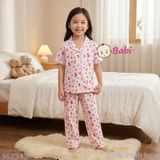  Bộ Pijama Tay Ngắn Quần Dài Họa Tiết Cún M2 (25-58kg) 