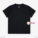 (H1) Áo Thun Bé Gái Bé Trai Cotton Màu Trơn Mặc Mát Mùa Hè (33-70Kg) 