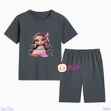  Bộ Bé Gái Quần Lửng In Họa Tiết Đẹp H2 (23-56kg) 