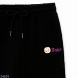  Quần Thun Suông Dài Trẻ Em Màu Trơn Đơn Giản (23-75kg) 