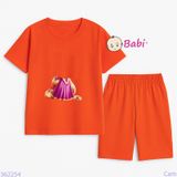  Bộ Bé Gái Quần Lửng In Hình Công Chúa (23-56kg) 