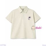  Áo Thun Cổ Trụ Bé Trai Bé Gái Tay Ngắn Phi Hành Gia (30-75kg) 