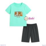  Bộ Bé Gái Quần Lửng In Chữ Đơn Giản (23-56kg) 