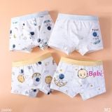  Set 4 Chip Đùi Cotton Bé Trai Họa Tiết Phi Hành Gia (35-50kg) 