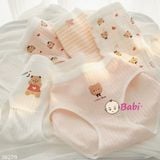  H3 Quần Lót Cotton Set 5c Cho Mẹ Và Bé Gái (40-55kg) 